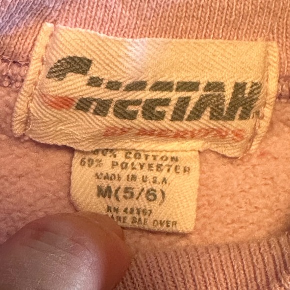 Vintage Cheetah by Mervyns Childrens Sweatshirt Lavender Embroidered 5/6 - Picture 7 of 9